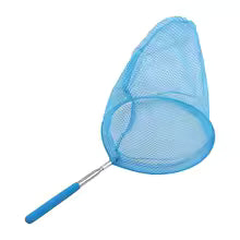 épuisette télescopique pour enfant exploration nature légère et portable bleue
