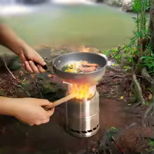 Réchaud portable ultra-compact camping randonnée plein air
