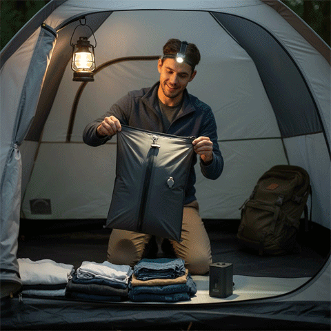 sac sous vide étanche vêtements textiles camping randonnée voyage