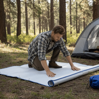 Tapis de sol de camping ultra confortable et résistant – isolation thermique pour randonnée et voyages