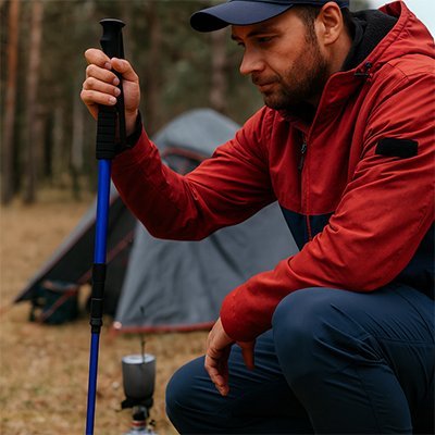 Bâton de randonnée ultra léger ajustable pour trekking & marche - Voltara Plein Air
