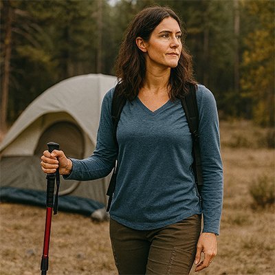 Bâton de randonnée ultra léger ajustable pour trekking & marche - Voltara Plein Air