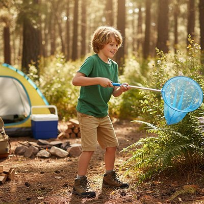 Épuisette filet télescopique pour enfant – Exploration nature et chasse aux insectes - Voltara Plein Air