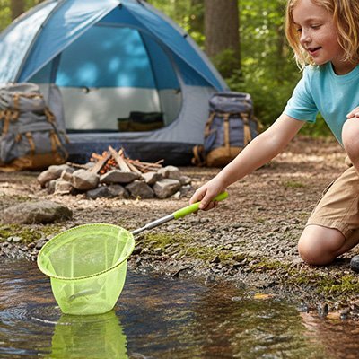Épuisette filet télescopique pour enfant – Exploration nature et chasse aux insectes - Voltara Plein Air