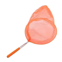 épuisette télescopique pour enfant exploration nature légère et portable orange