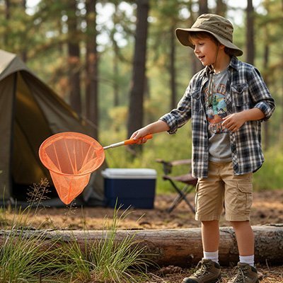 Épuisette filet télescopique pour enfant – Exploration nature et chasse aux insectes - Voltara Plein Air