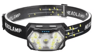 Lampe frontale LED étanche ultra puissante – 1000 lumens pour camping, randonnée et activités plein air - Voltara Plein Air