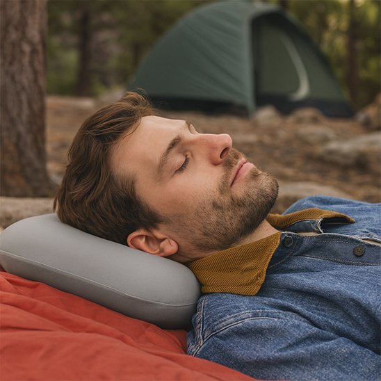 Oreiller de voyage ergonomique en mousse mémoire – Confort cervical - Voltara Plein Air