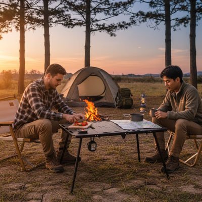 Table pliante de camping ultralégère haut de gamme – Glamping - Voltara Plein Air